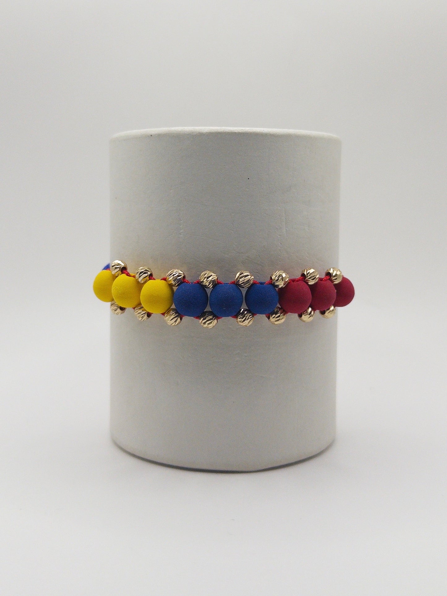 TEJIDA TRES CARRILES SELECCION COLOMBIA #4 DIAMANTADO ORO LAMINADO 18K