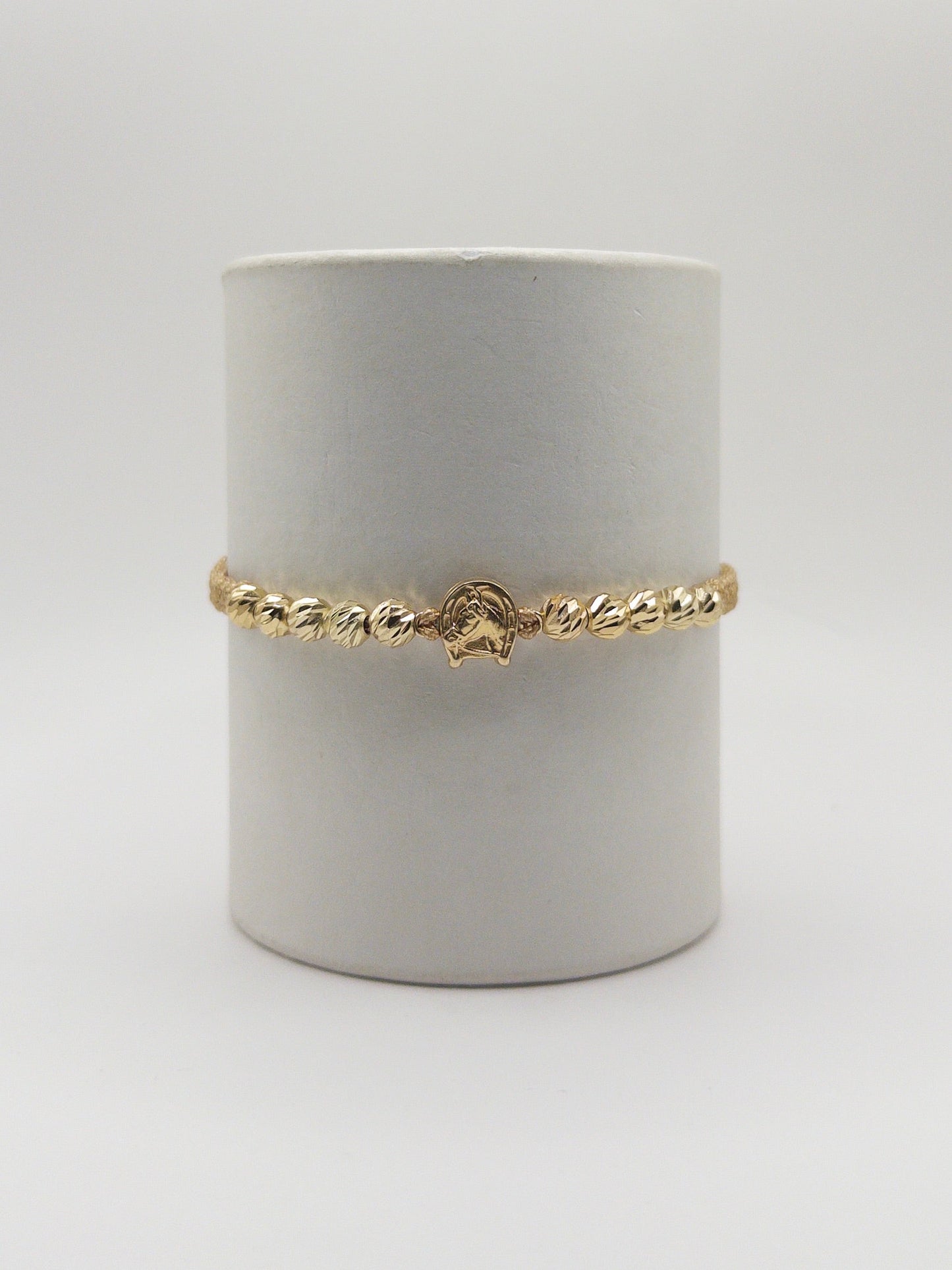 TEJIDA EQUINA BALINES #5 DIAMANTADO ORO LAMINADO 18K