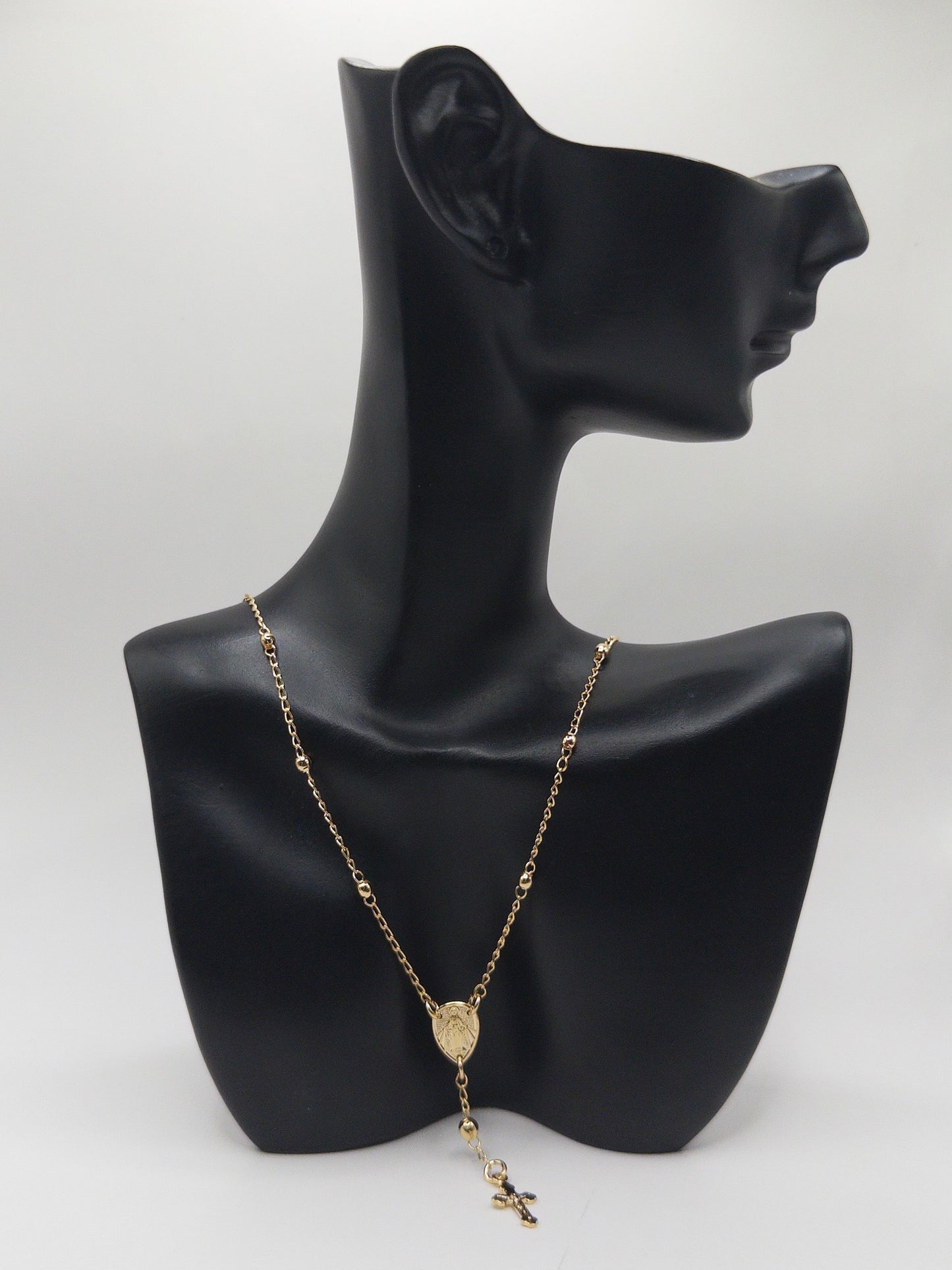 CADENA DENARIO VIRGEN MILAGROSA 40CM ORO LAMINADO 18K