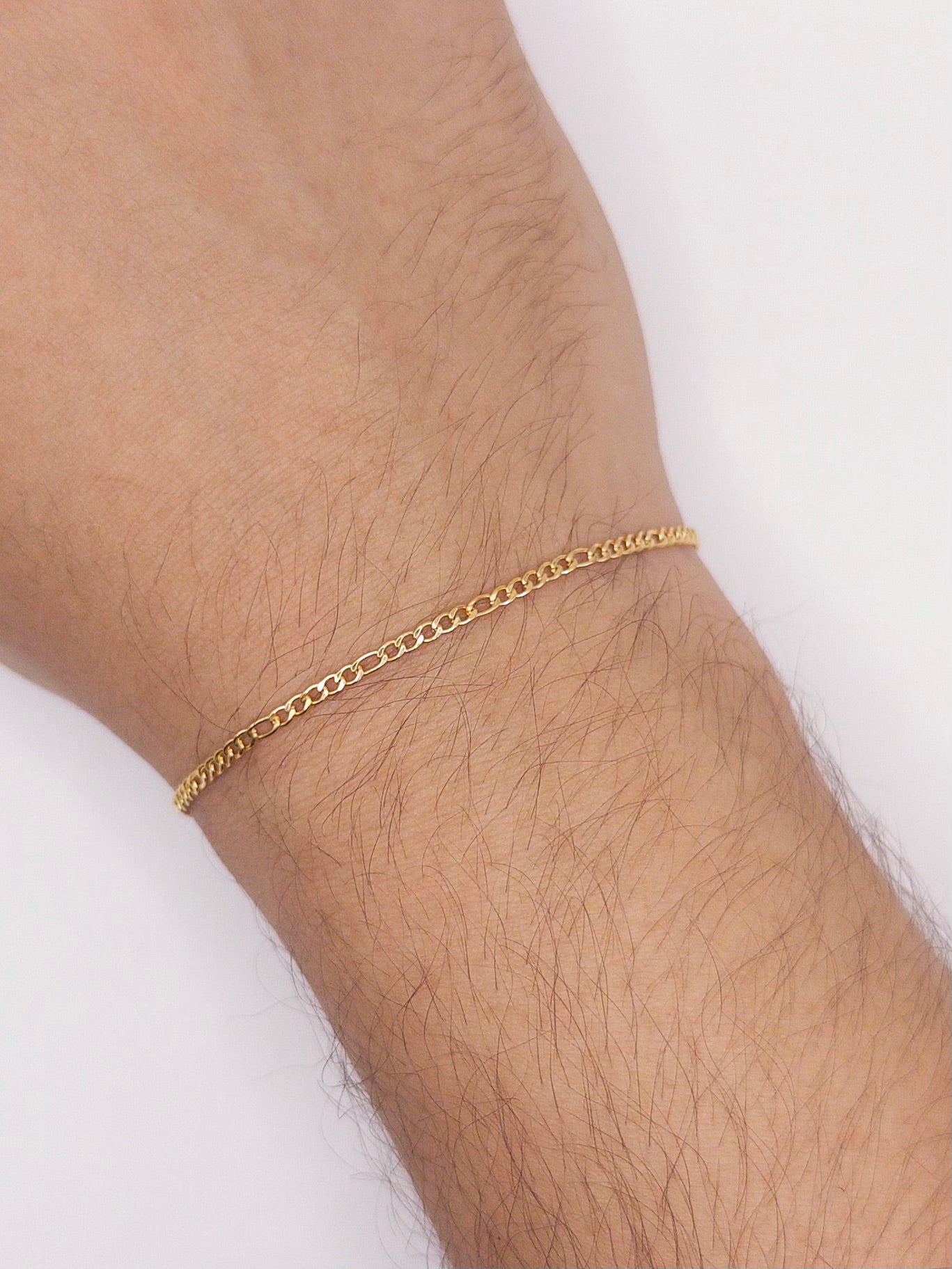PULSERA FIGARO 20CM ORO LAMINADO 18K