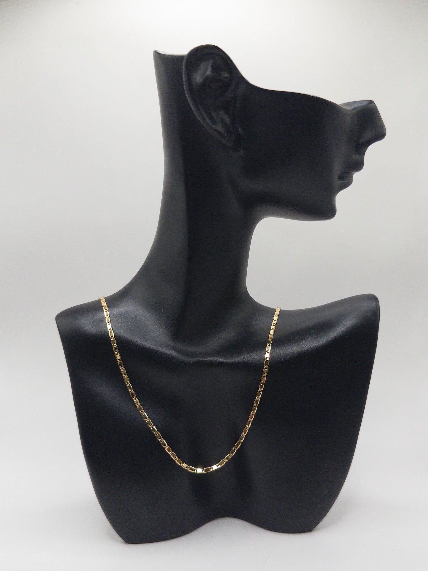 CADENA ESPEJO LISO 45CM ORO LAMINADO 18K