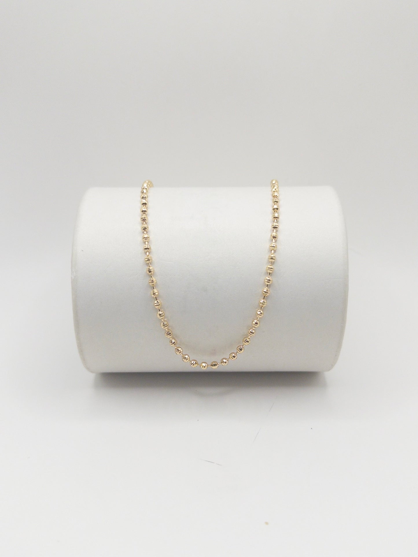 CADENA MILITAR FACETADA 60CM ORO LAMINADO 18K