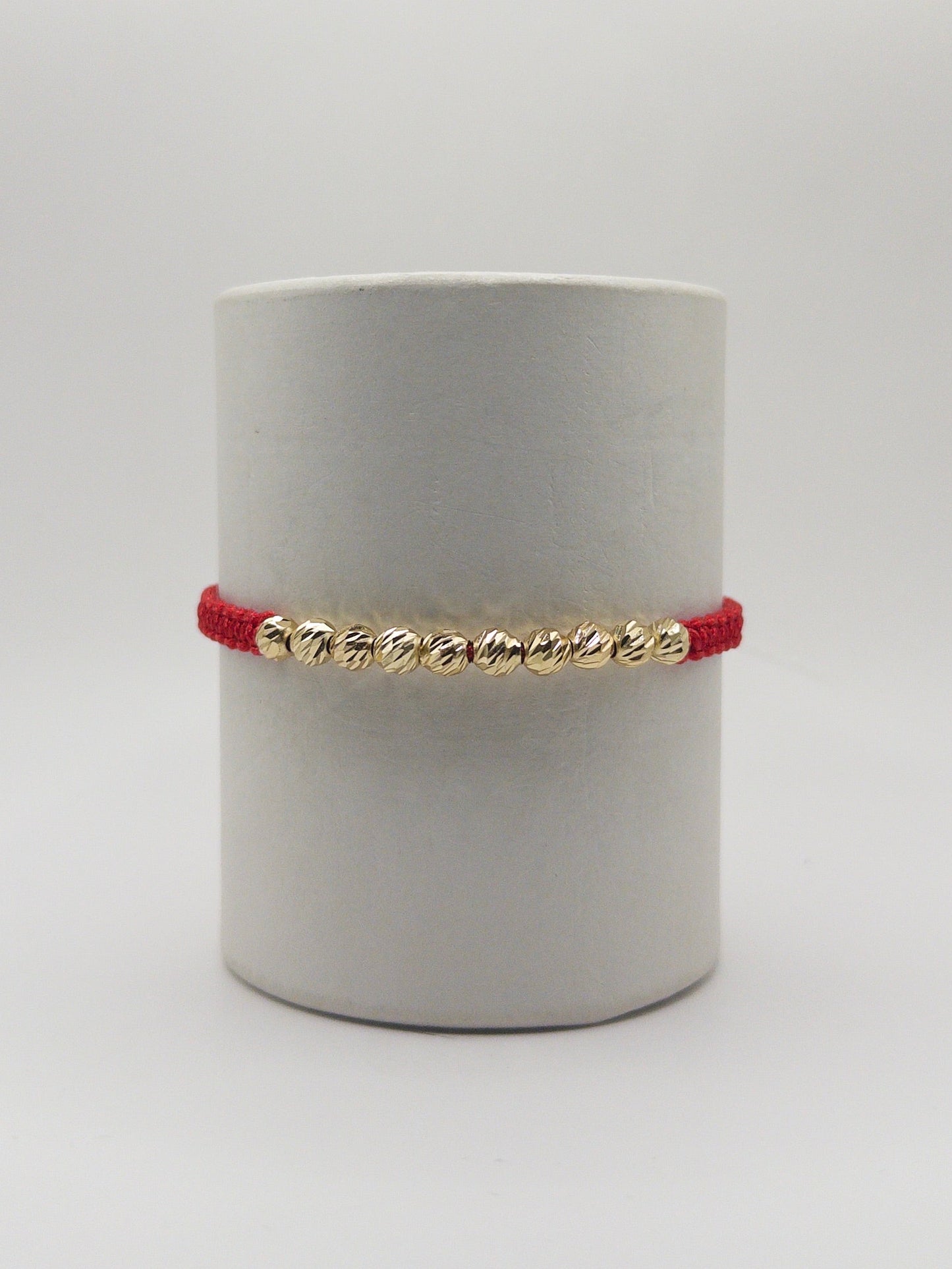 TEJIDA 10 BALINES #5 DIAMANTADOS ORO LAMINADO 18K