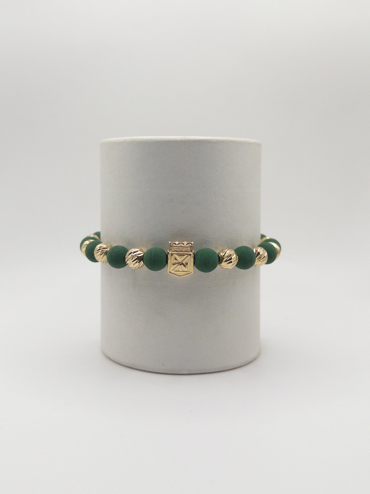 TEJIDA ATLETICO NACIONAL BALINES #7 DIAMANTADOS ORO LAMINADO 18K