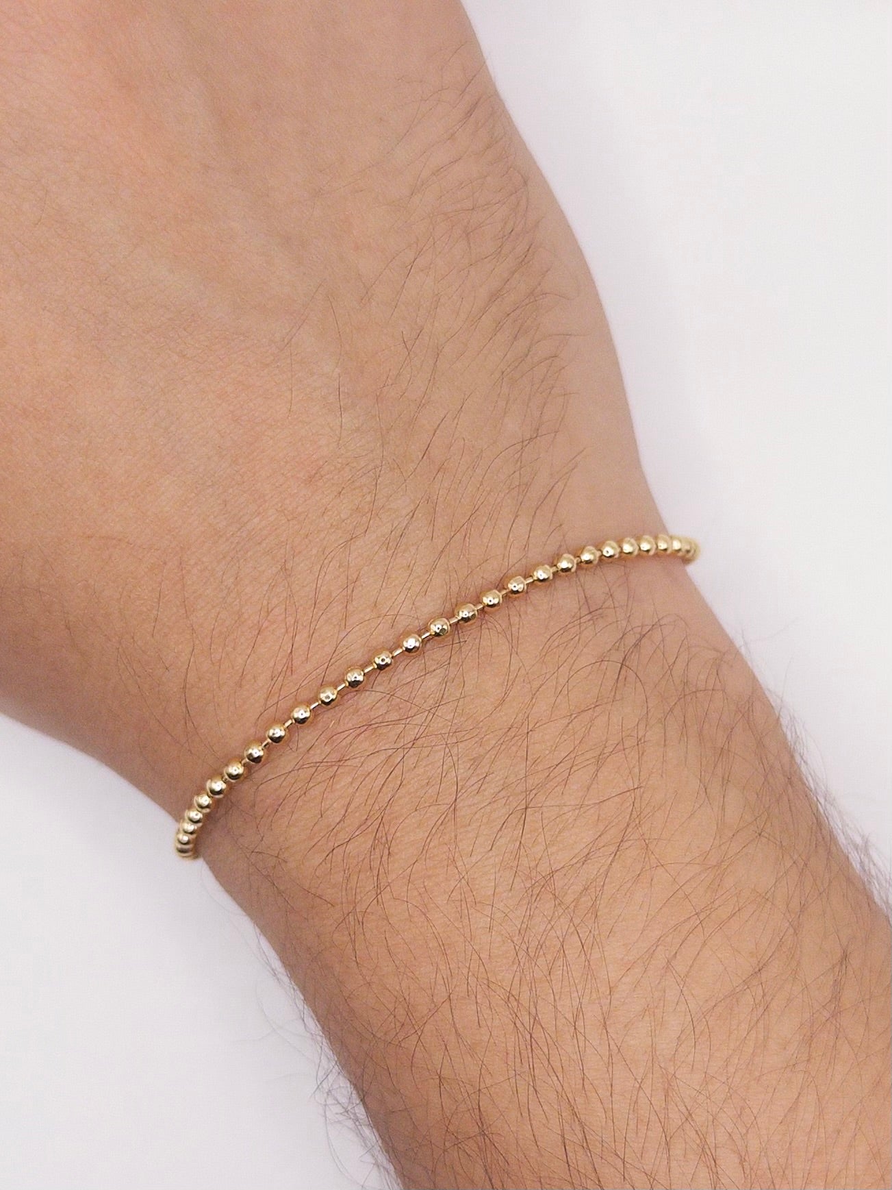 PULSERA MILITAR DIAMANTADA 21CM ORO LAMINADO 18K