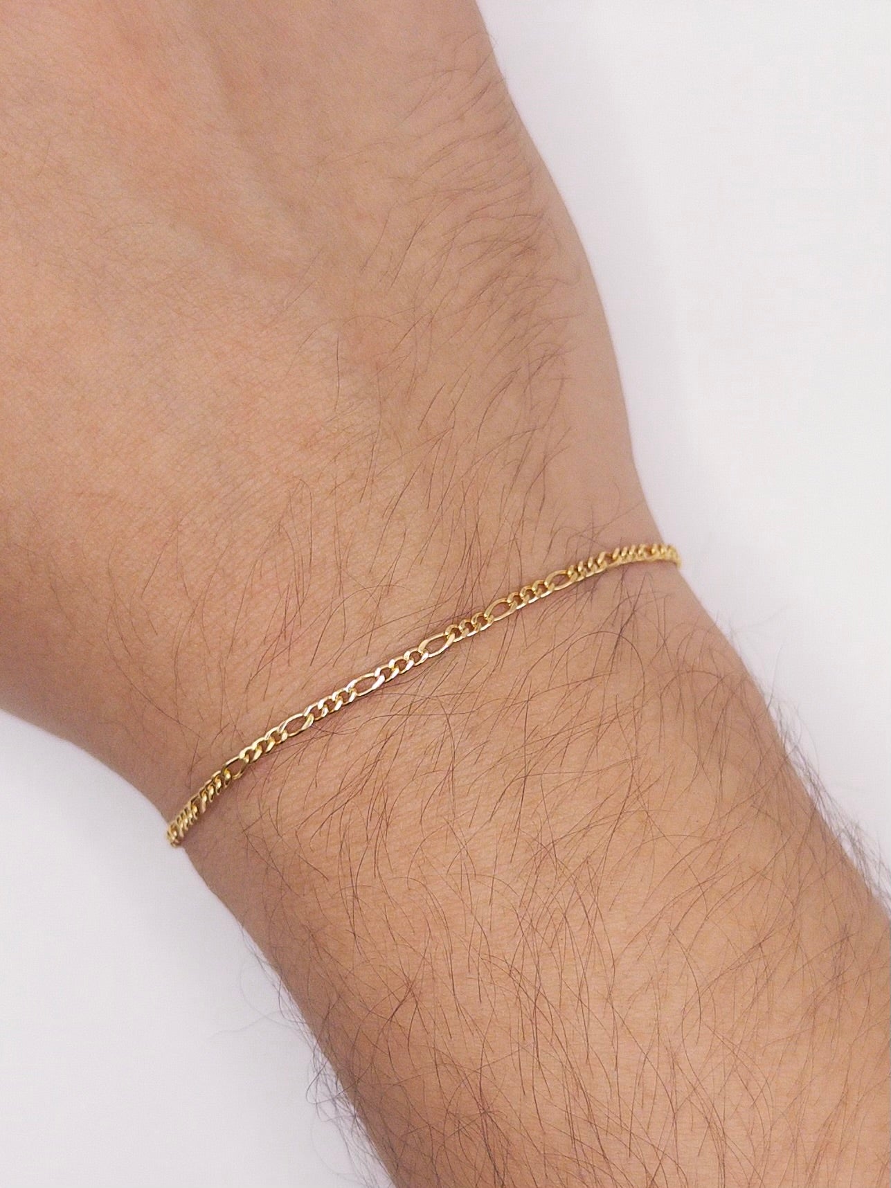 PULSERA FIGARO 17CM ORO LAMINADO 18K