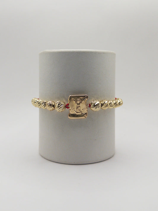 TEJIDA DIVINO NIÑO GRANDE ORO LAMINADO 18K