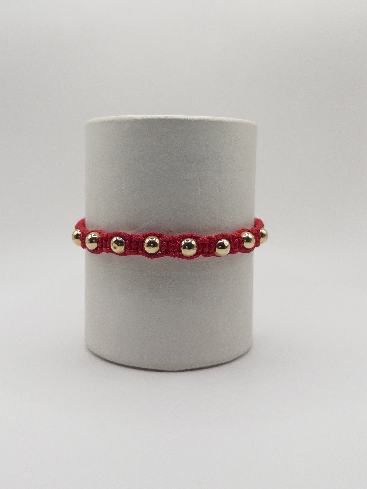 TEJIDA 8 BALINES #6 LISOS ORO LAMINADO 18K