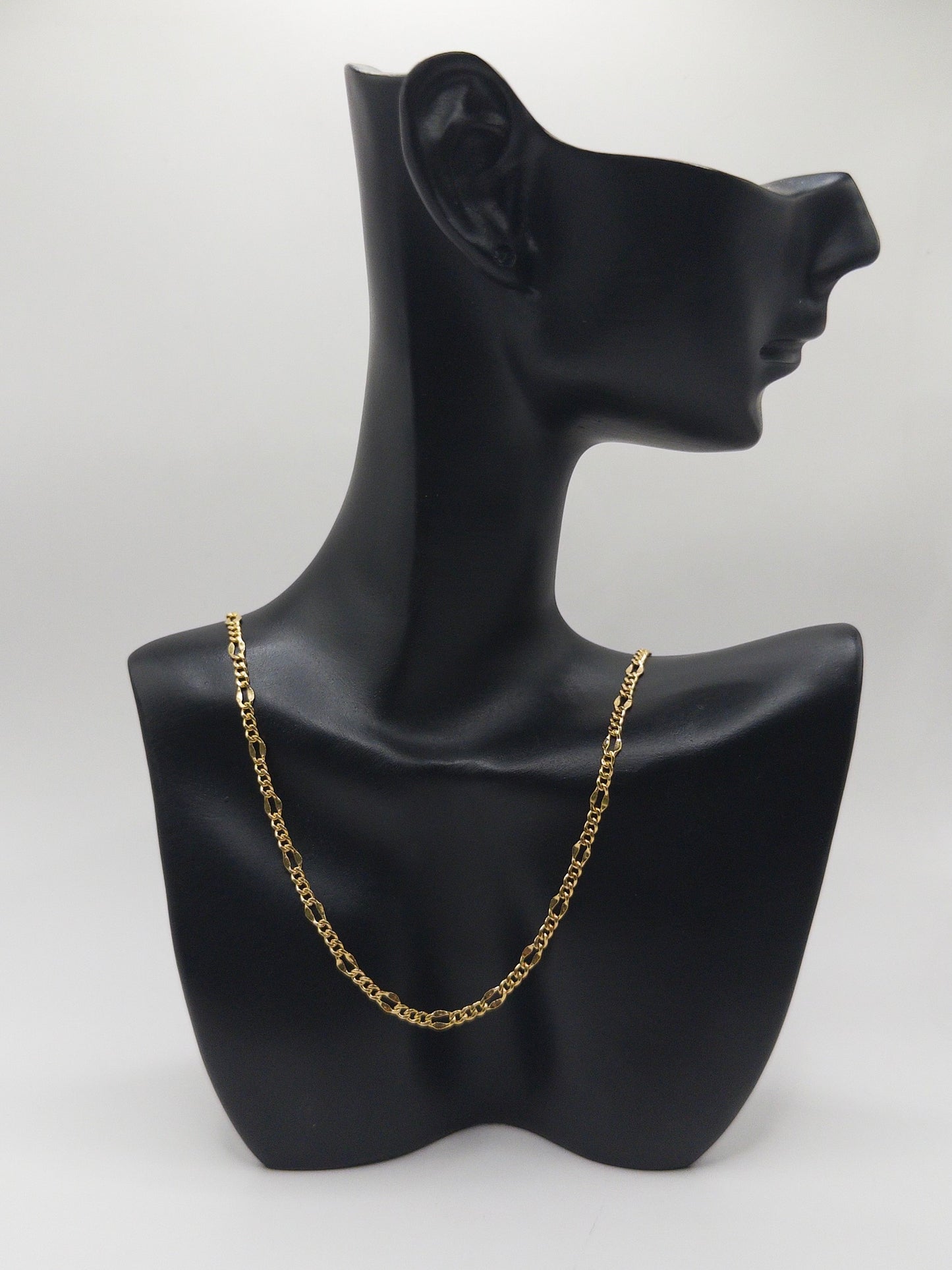 CADENA FIGARO 60CM ORO LAMINADO 18K