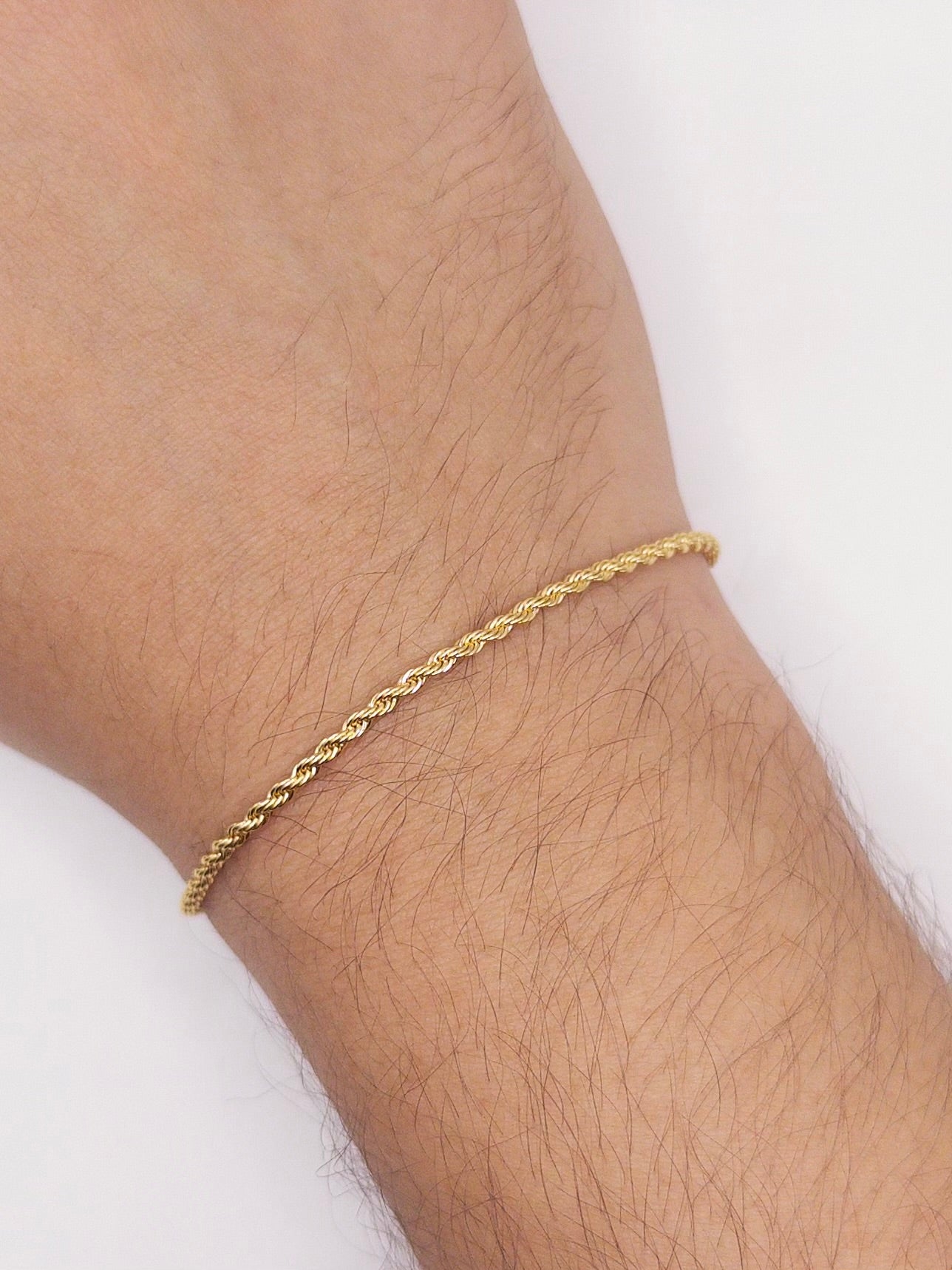 PULSERA LAZO 2MM 19CM ORO LAMINADO 18K