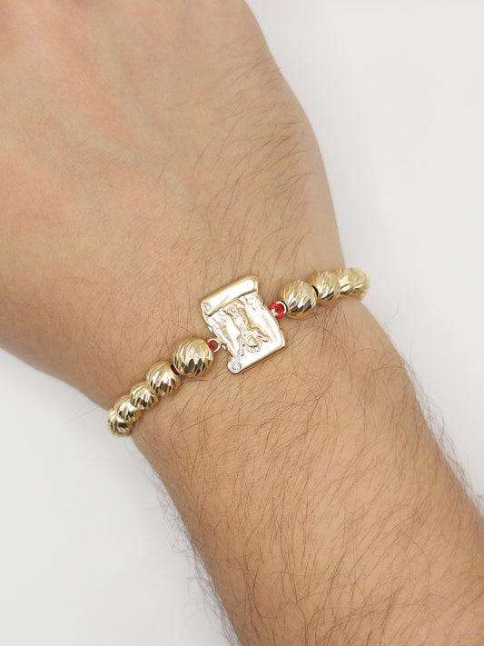 TEJIDA DIVINO NIÑO GRANDE ORO LAMINADO 18K