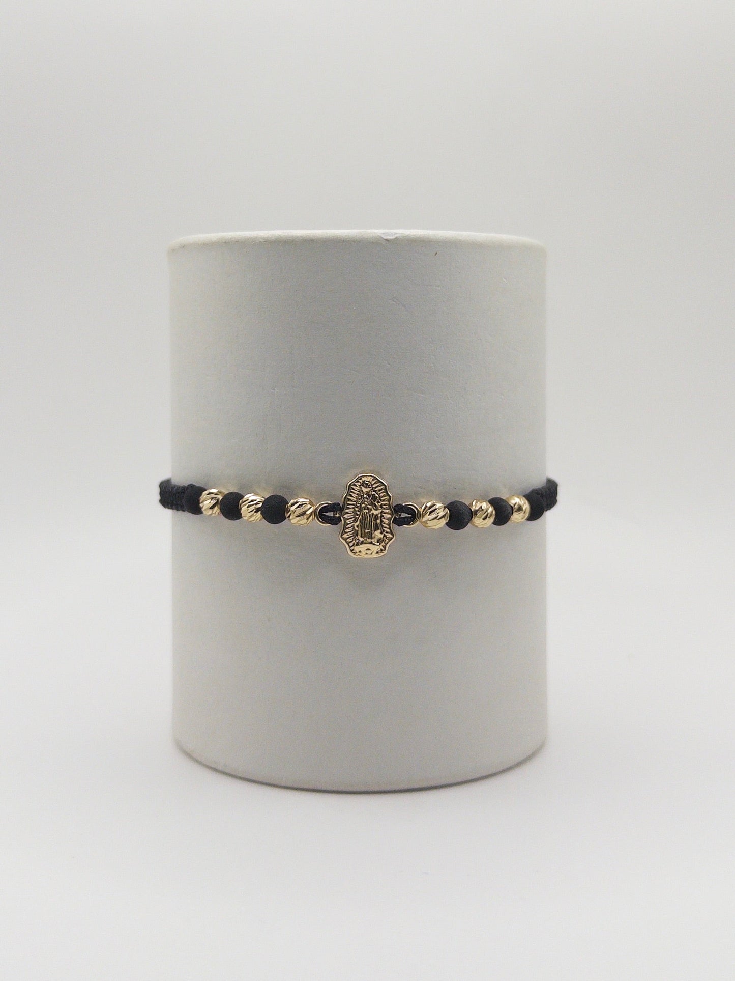 TEJIDA VIRGEN GUADALUPE BALINES #4 DIAMANTADO ORO LAMINADO 18K