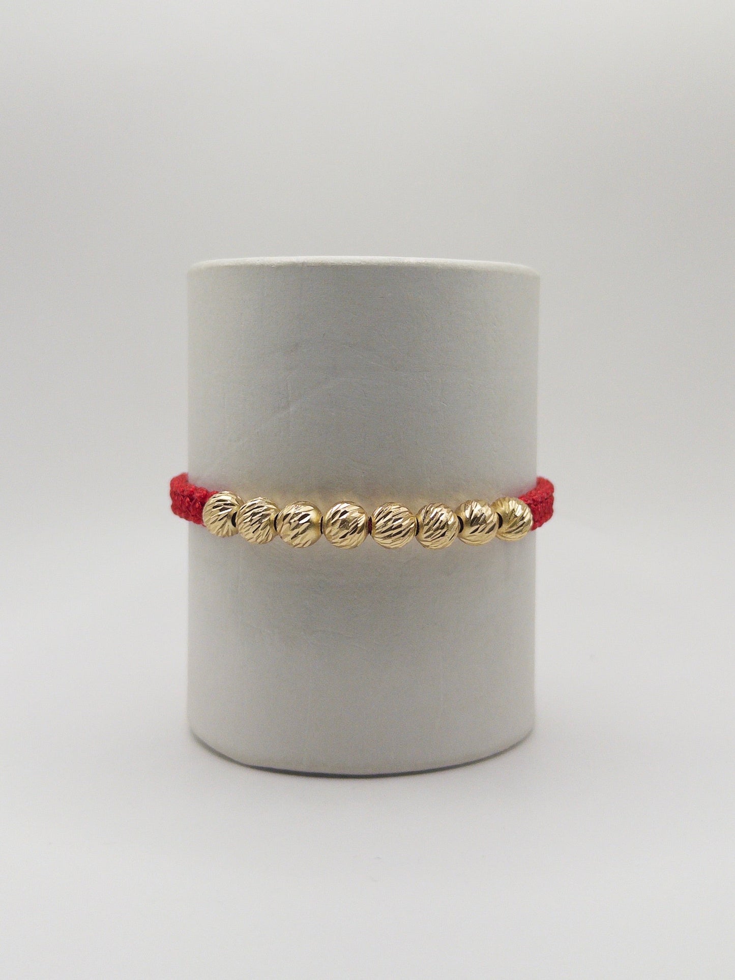 TEJIDA 8 BALINES #7 DIAMANTADOS ORO LAMINADO 18K