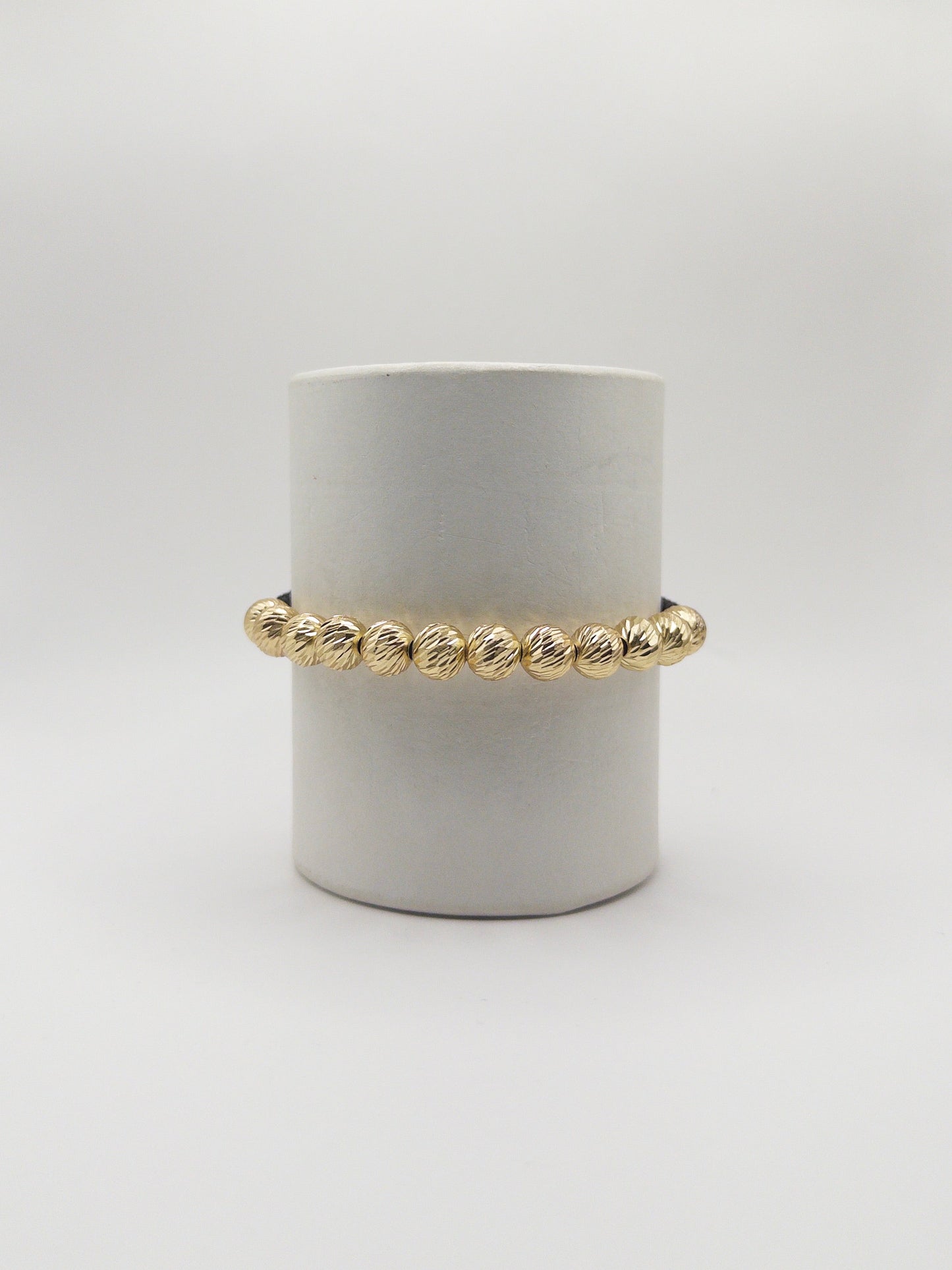 TEJIDA 12 BALINES #8 DIAMANTADOS ORO LAMINADO 18K