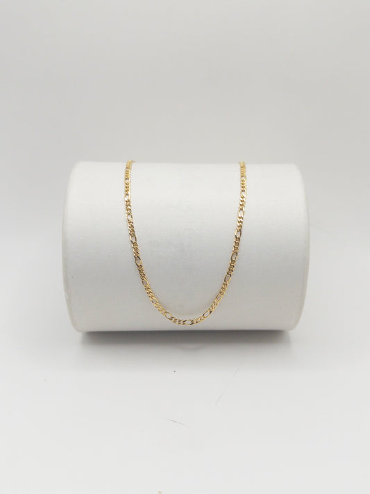 CADENA FIGARO 50CM ORO LAMINADO 18K