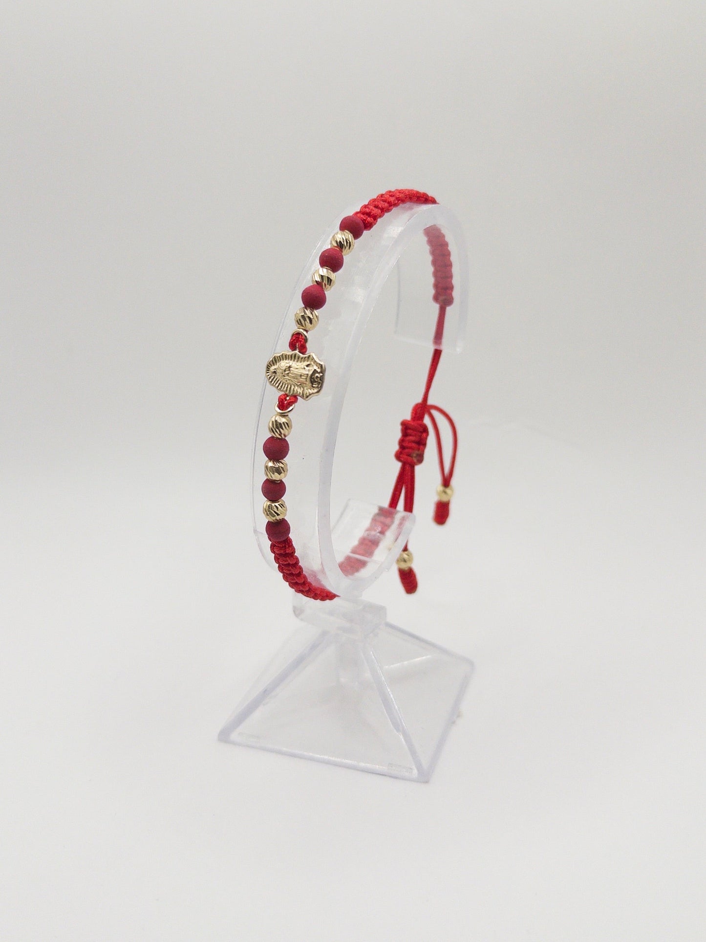 TEJIDA VIRGEN GUADALUPE BALINES #4 DIAMANTADO ORO LAMINADO 18K