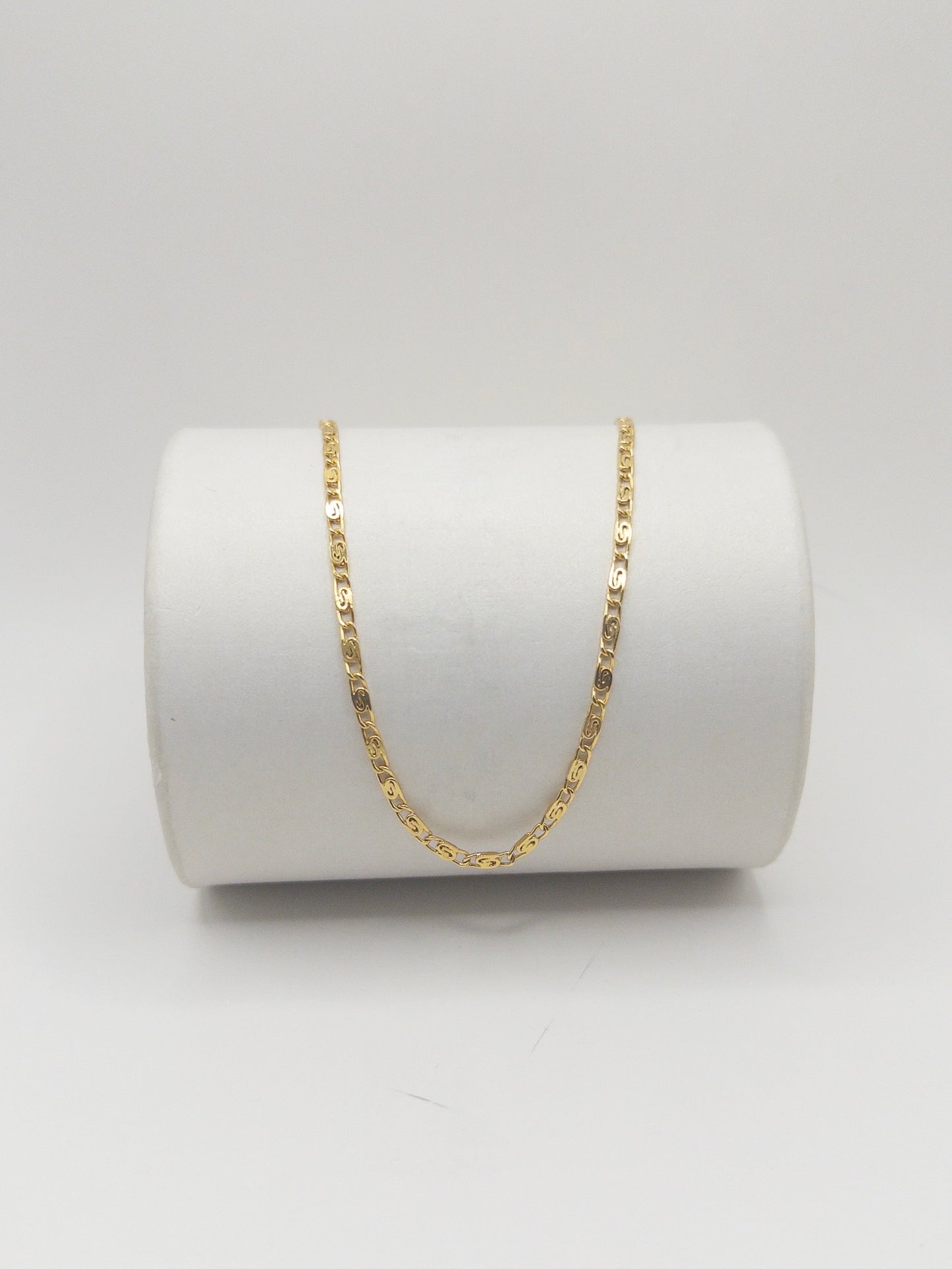 CADENA CARACOL 60CM ORO LAMINADO 18K