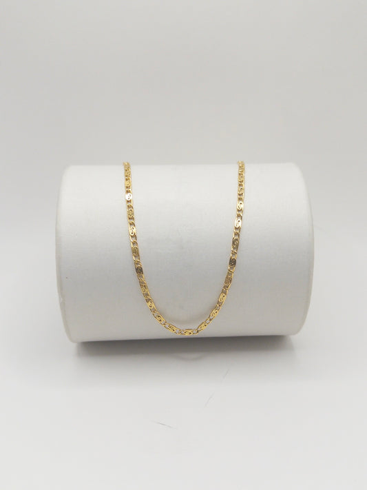 CADENA CARACOL 60CM ORO LAMINADO 18K