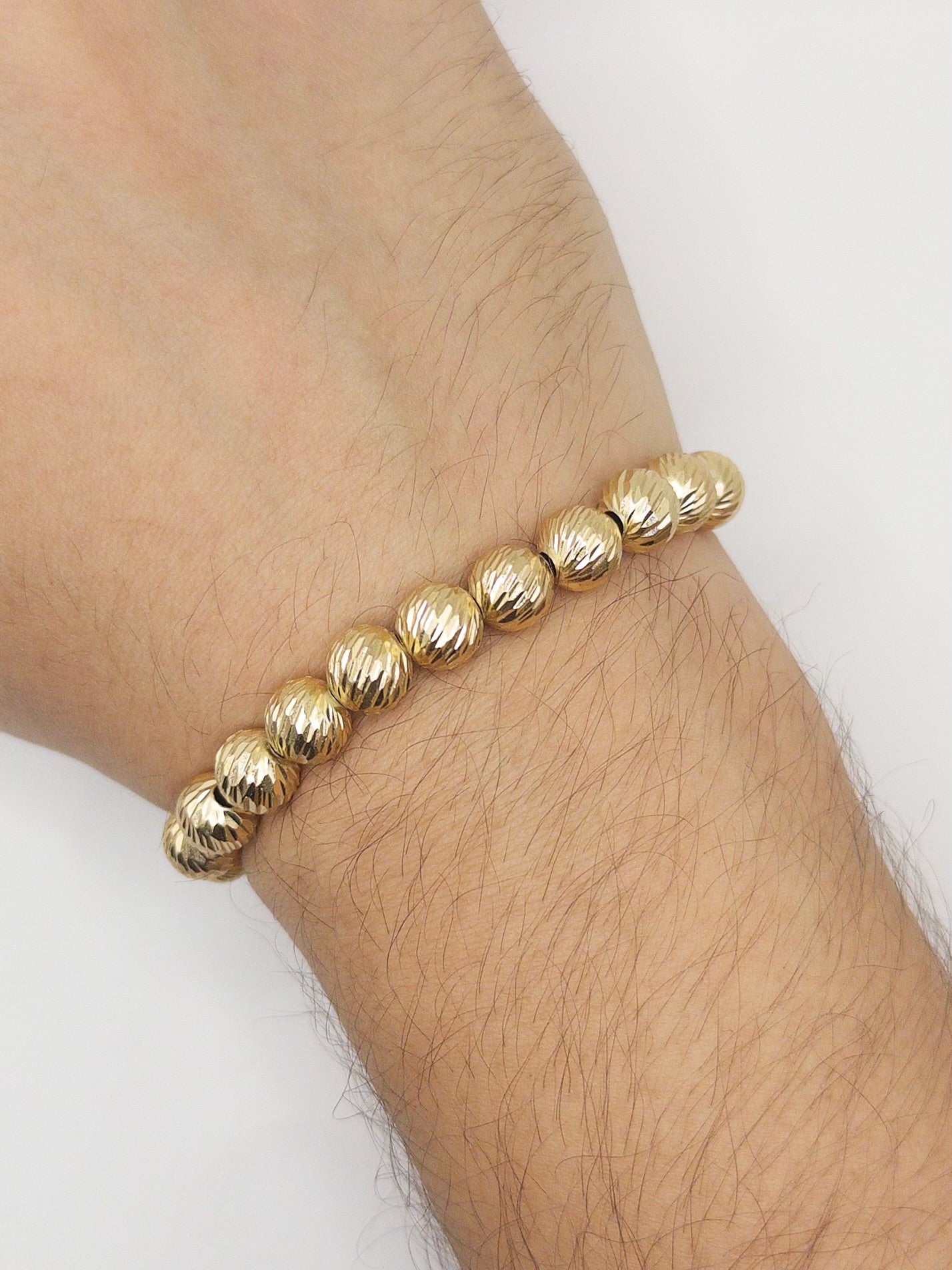 TEJIDA 12 BALINES #8 DIAMANTADOS ORO LAMINADO 18K