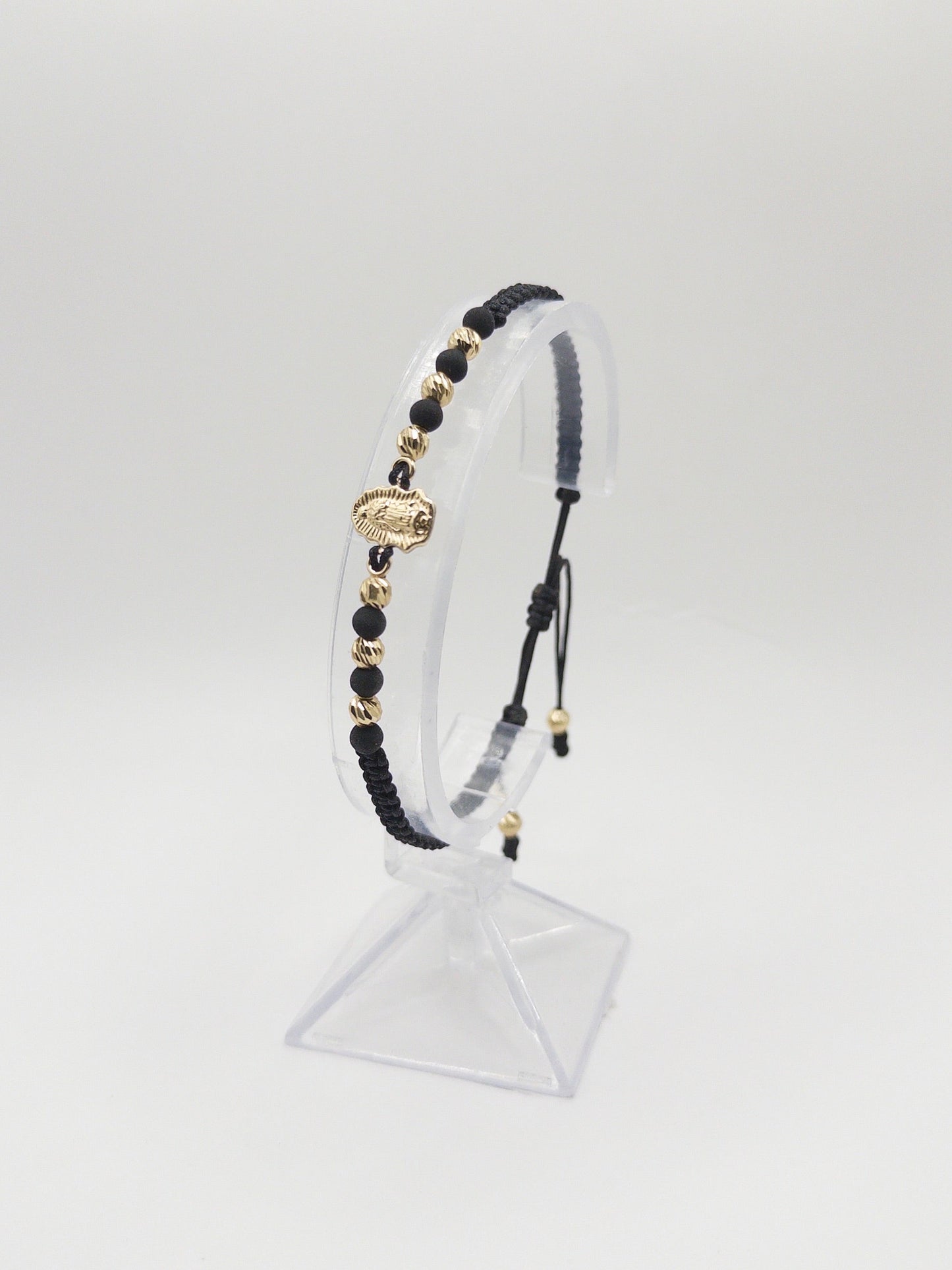 TEJIDA VIRGEN GUADALUPE BALINES #4 DIAMANTADO ORO LAMINADO 18K