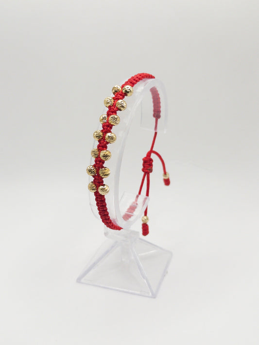 TEJIDA 14 BALINES #5 DIAMANTADOS ORO LAMINADO 18K