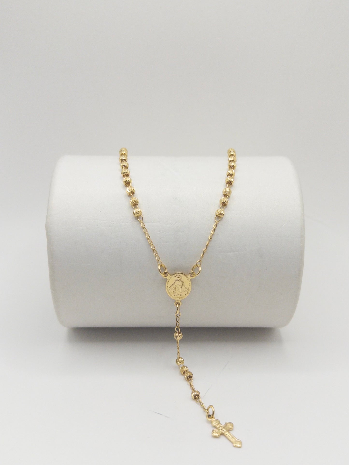 CAMANDULA VIRGEN MILAGROSA DIAMANTADA 65CM ORO LAMINADO 18K