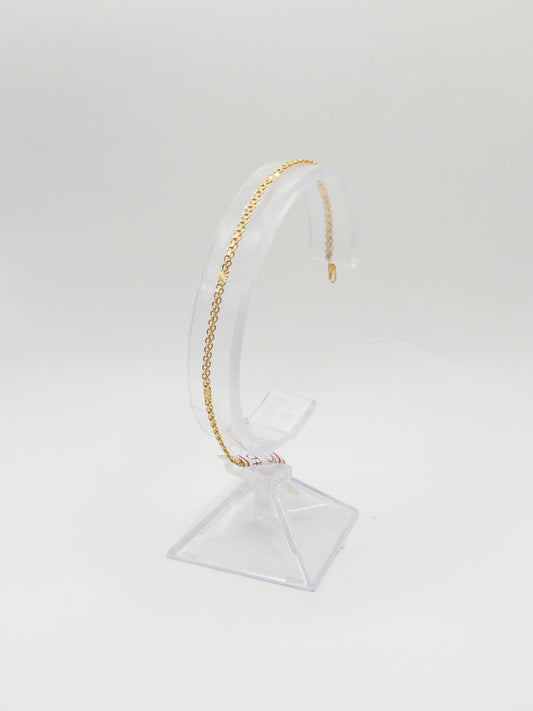 PULSERA CHINA DESTELLOS 18CM ORO LAMINADO 18K