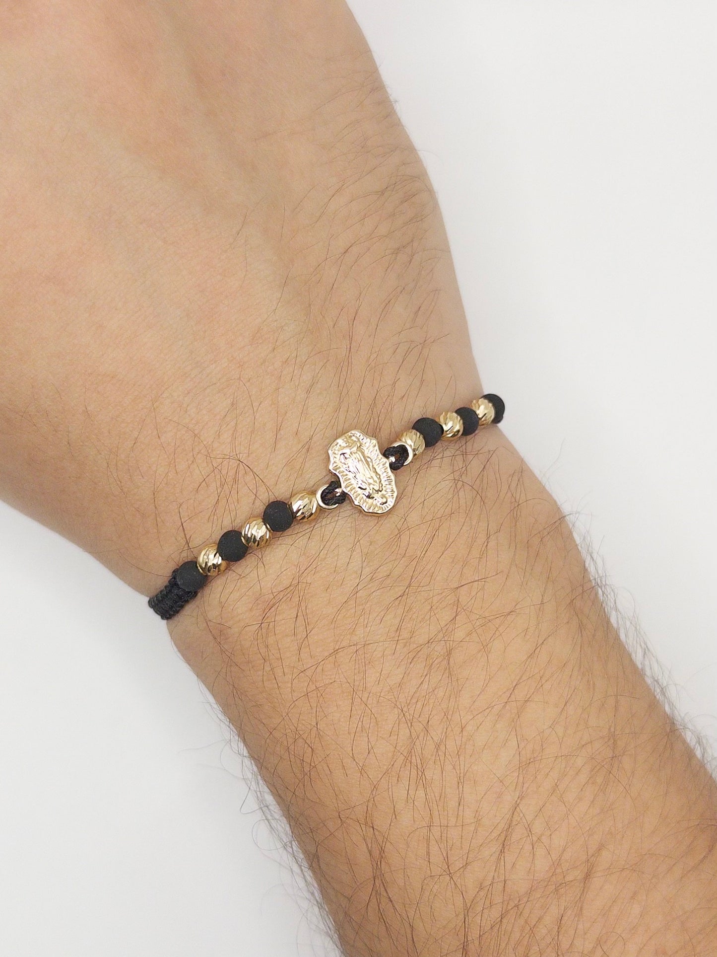 TEJIDA VIRGEN GUADALUPE BALINES #4 DIAMANTADO ORO LAMINADO 18K