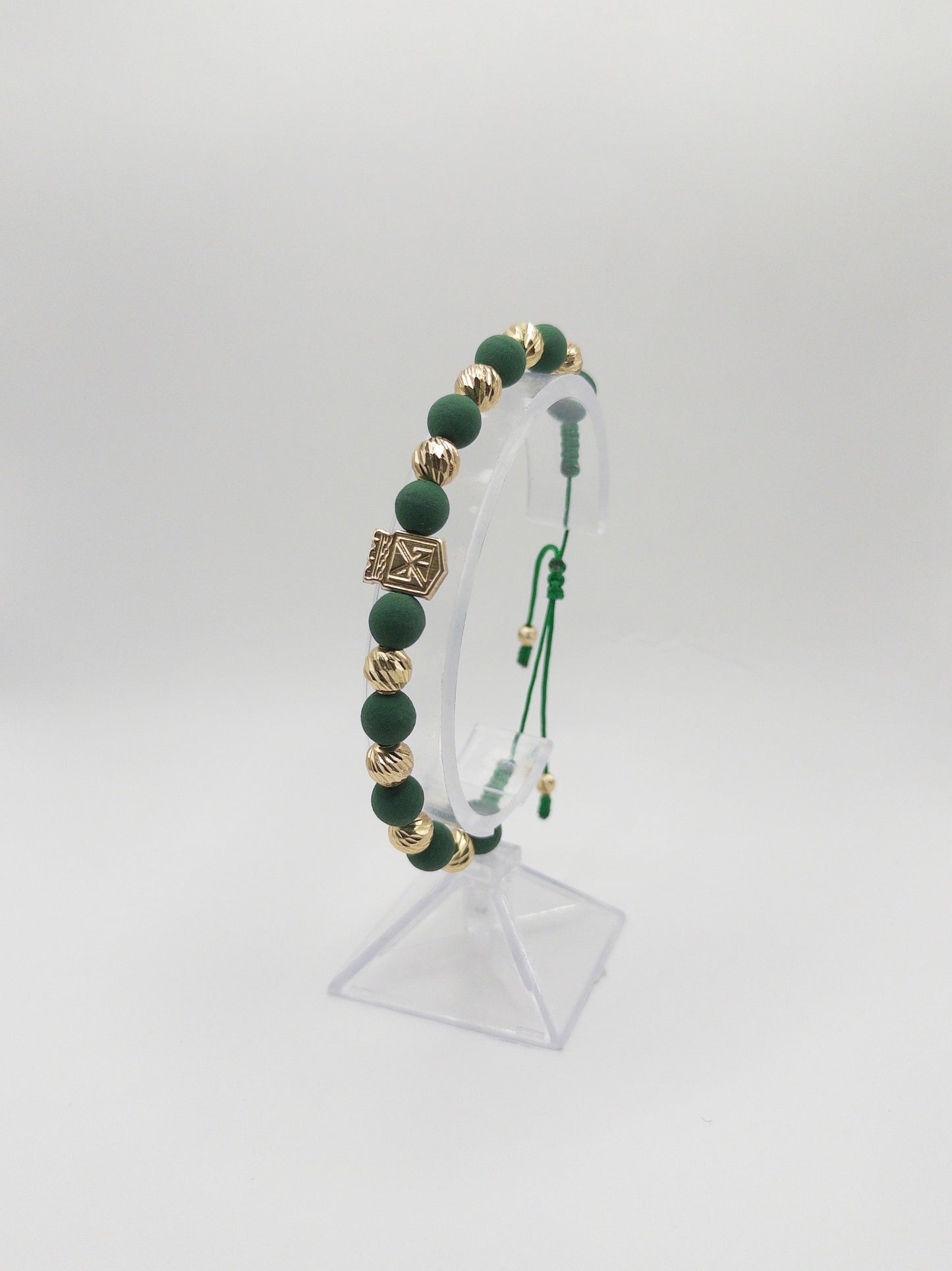 TEJIDA ATLETICO NACIONAL BALINES #7 DIAMANTADOS ORO LAMINADO 18K