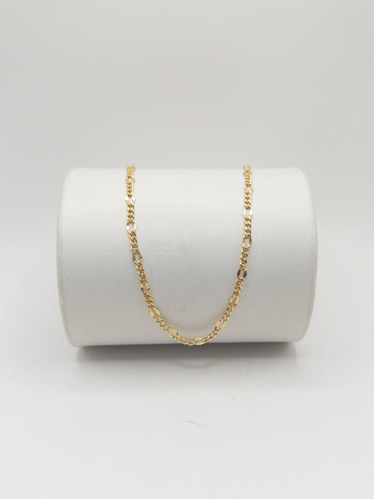 CADENA FIGARO 60CM ORO LAMINADO 18K