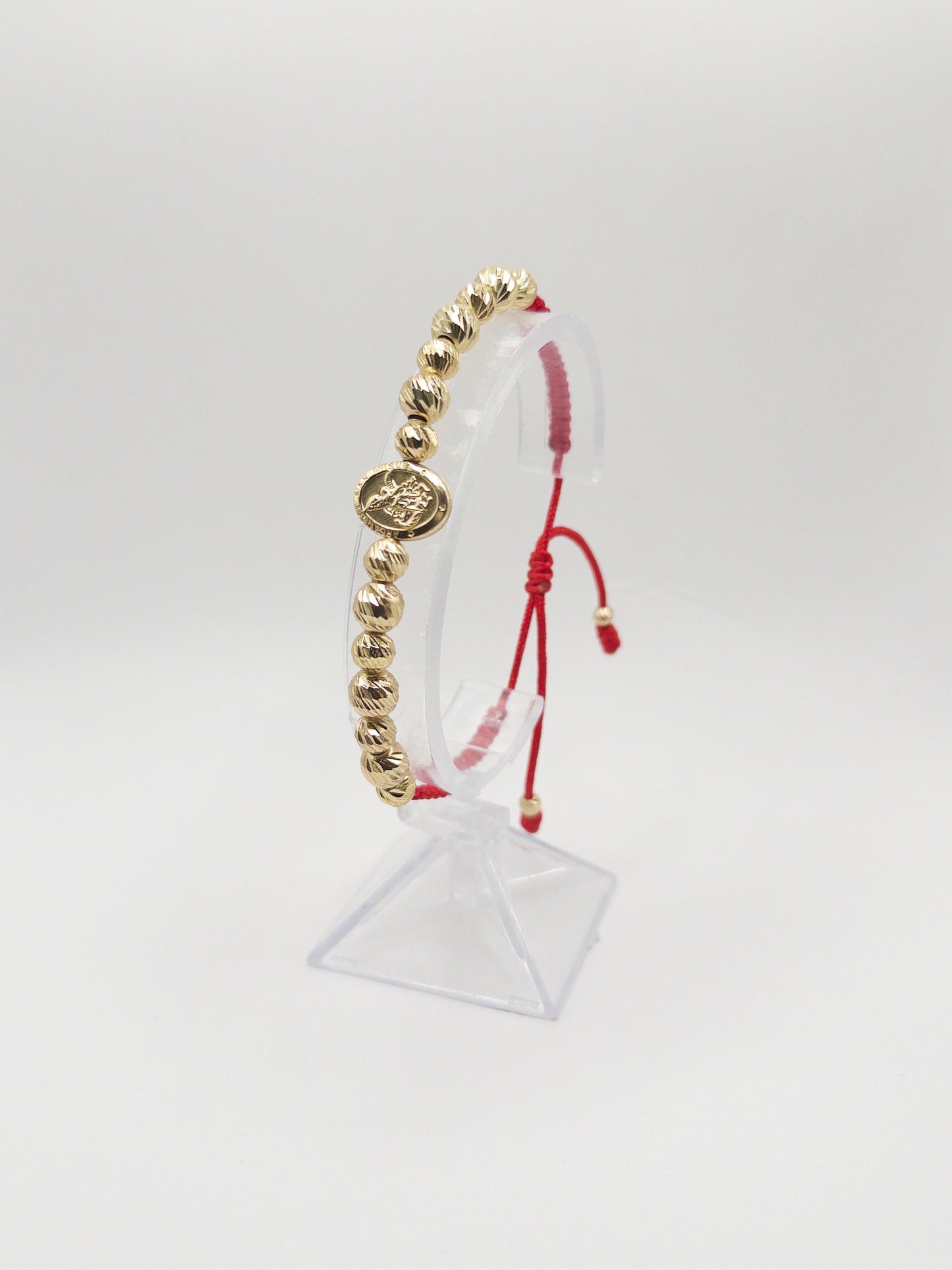 TEJIDA SAN MIGUEL ARCANGEL BALINES #6 Y #7 DIAMANTADOS ORO LAMINADO 18K