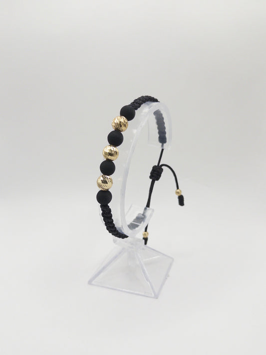 TEJIDA 3 BALINES #8 NEOPRENO DIAMANTADO ORO LAMINADO 18K