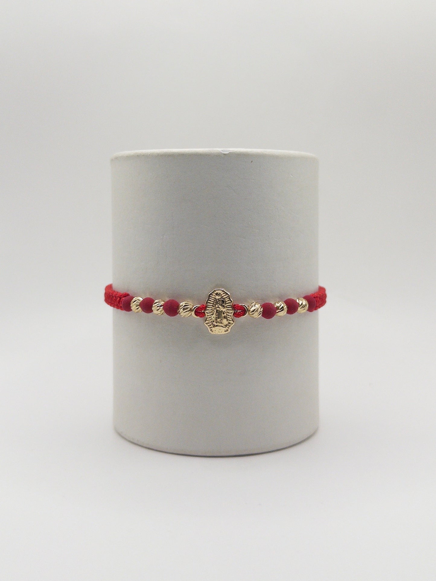 TEJIDA VIRGEN GUADALUPE BALINES #4 DIAMANTADO ORO LAMINADO 18K