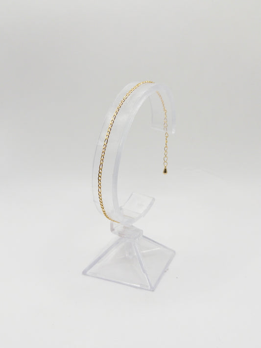 PULSERA FIGARO 20CM ORO LAMINADO 18K