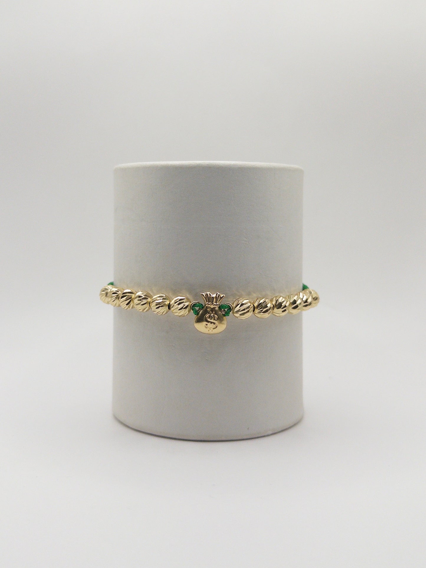 TEJIDA BOLSA DE DINERO ORO LAMINADO 18K