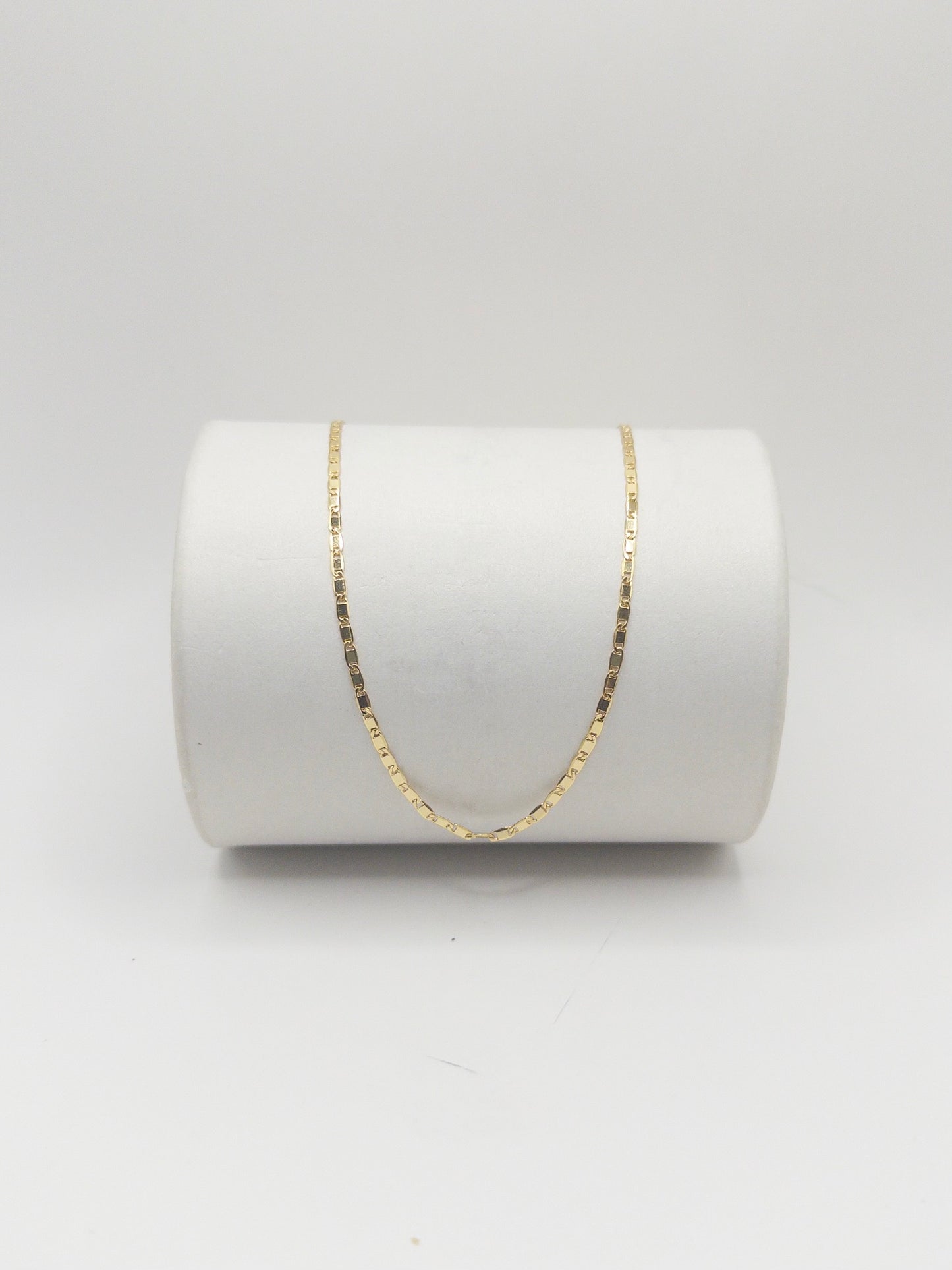 CADENA ESPEJO LISO 45CM ORO LAMINADO 18K