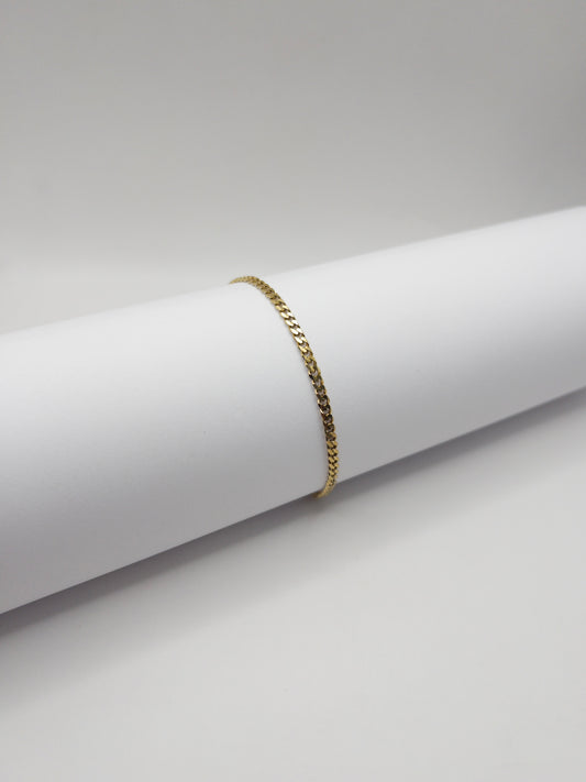 PULSERA CUBANA MUJER ORO LAMINADO 18K