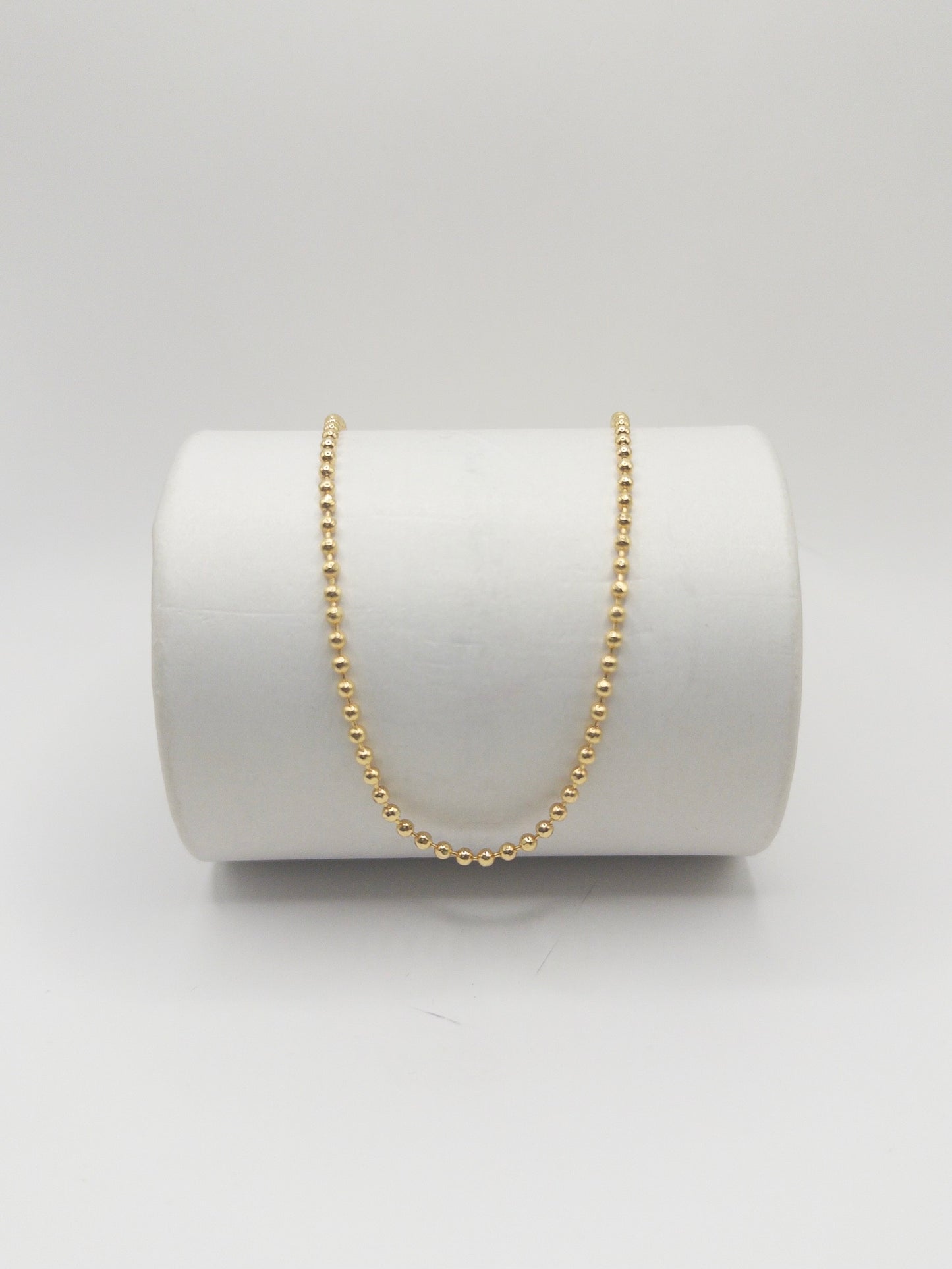 CADENA MILITAR DIAMANTADA 60CM ORO LAMINADO 18K