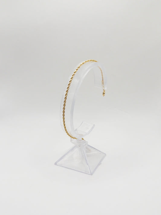 PULSERA LAZO 2MM 19CM ORO LAMINADO 18K