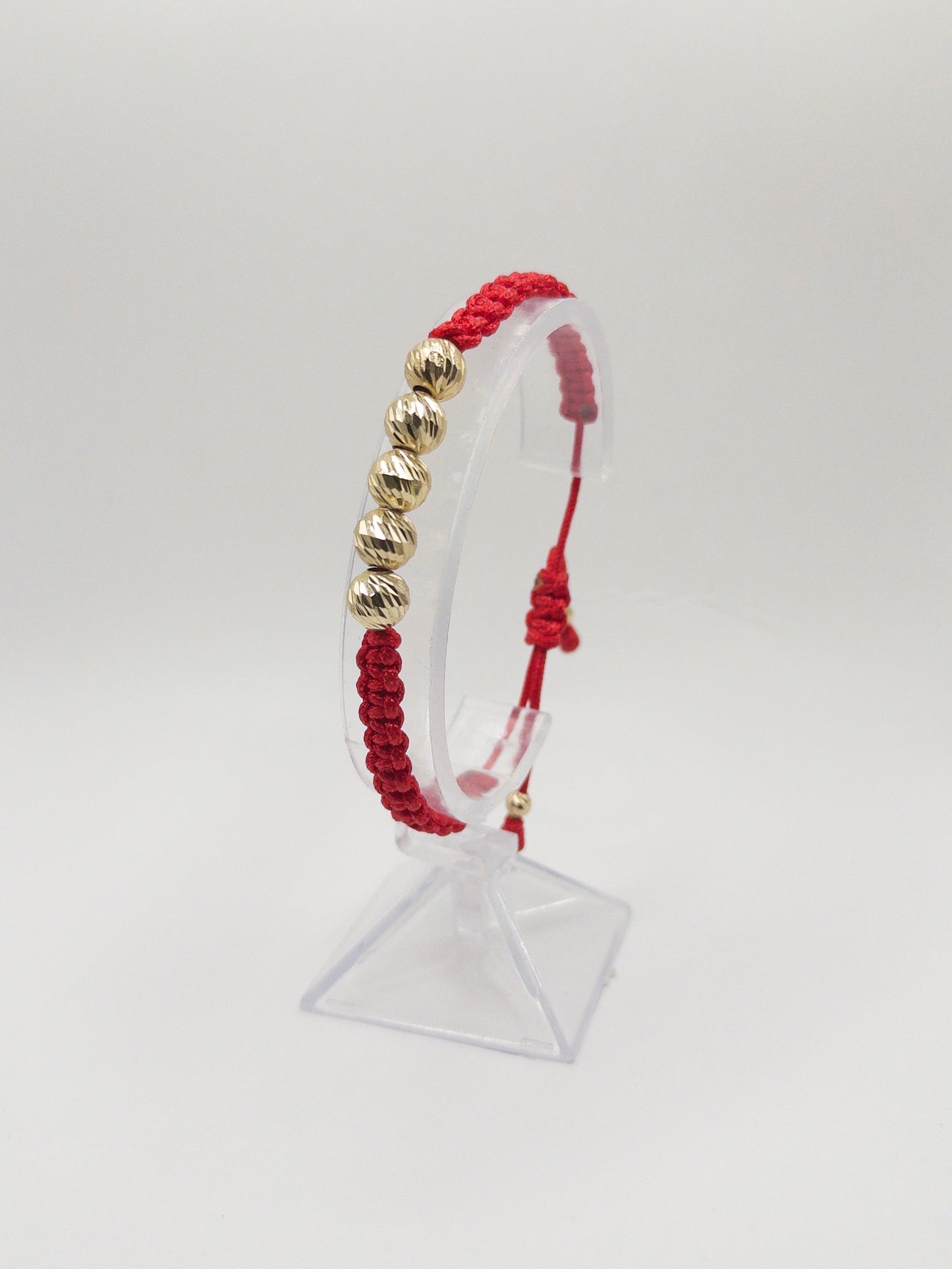 TEJIDA 5 BALINES #7 DIAMANTADOS ORO LAMINADO 18K