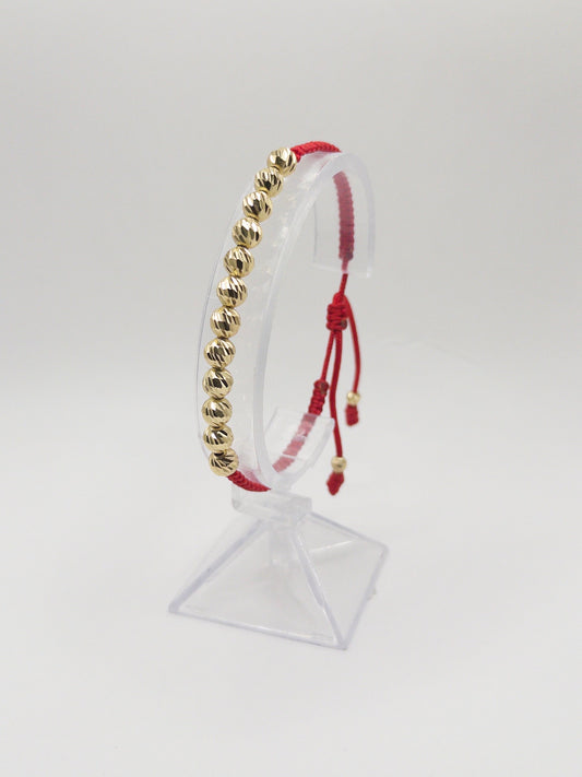 TEJIDA 12 BALINES #6 DIAMANTADOS ORO LAMINADO 18K