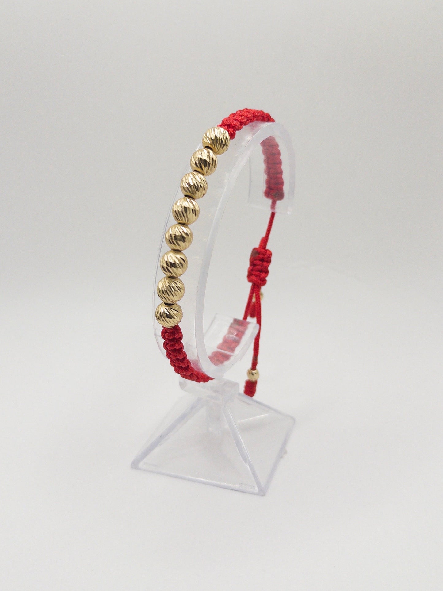 TEJIDA 8 BALINES #7 DIAMANTADOS ORO LAMINADO 18K