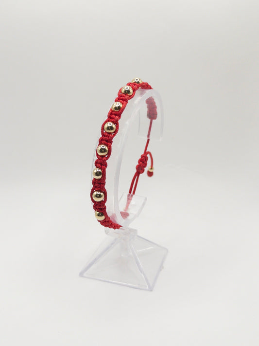 TEJIDA 8 BALINES #6 LISOS ORO LAMINADO 18K