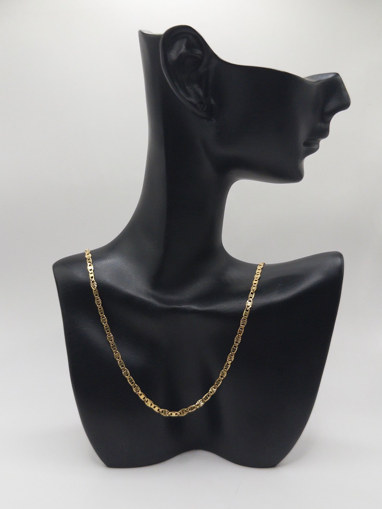 CADENA ESPEJO DESTELLOS 60CM ORO LAMINADO 18K