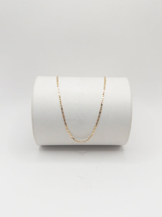 CADENA ESCALERA 60CM ORO LAMINADO 18K