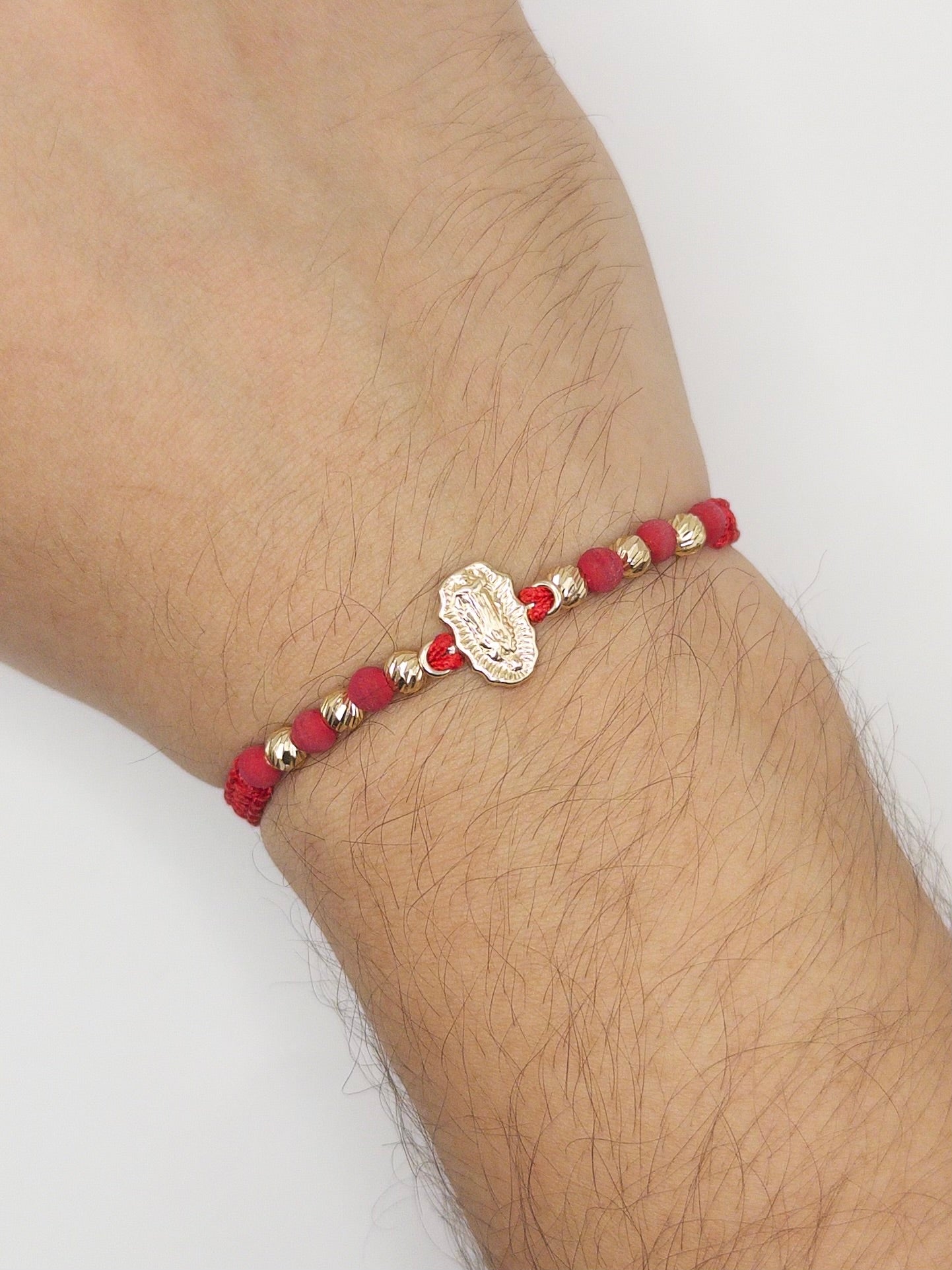 TEJIDA VIRGEN GUADALUPE BALINES #4 DIAMANTADO ORO LAMINADO 18K