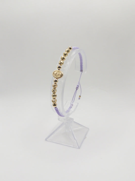 TEJIDA VIRGEN GUADALUPE ORO LAMINADO 18K