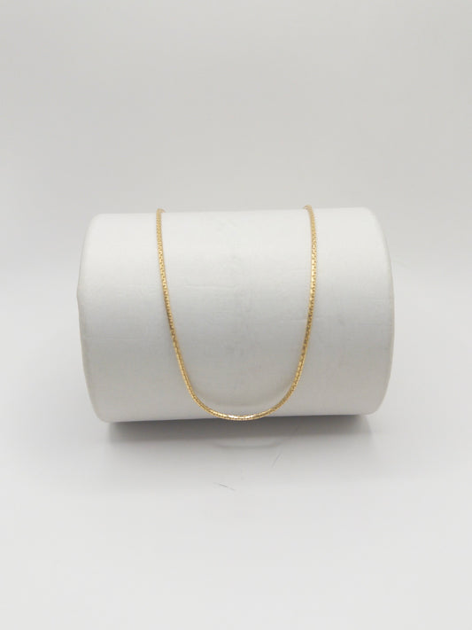 CADENA CUADRADA PREMIUM 45CM ORO LAMINADO 18K