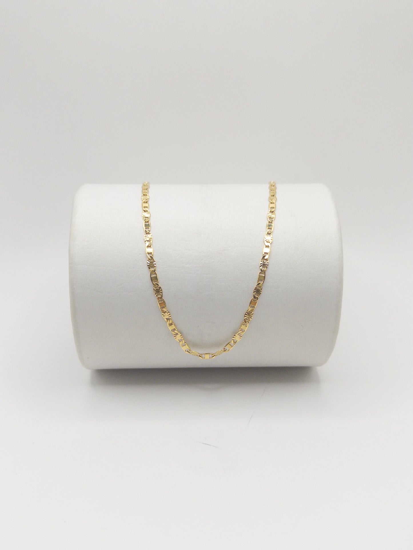 CADENA ESPEJO DESTELLOS 60CM ORO LAMINADO 18K