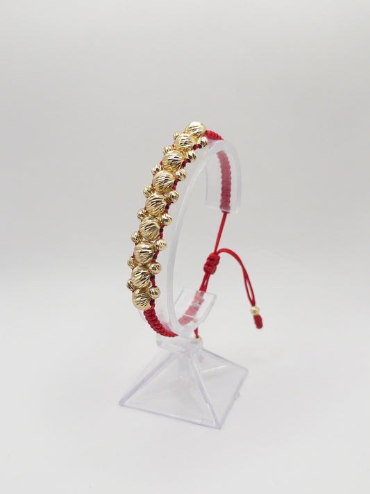 TEJIDA TRES CARRILES #8 DIAMANTADO ORO LAMINADO 18K